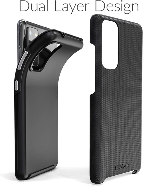 Crave Dual Guard Case for Samsung Galaxy S20 FE, Shockproof Protection Dual Layer Case, S20 FE 5G - Black