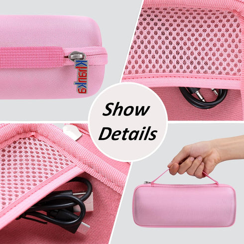 Khanka Hard Travel Case for Ortizan Portable Bluetooth Speaker, IPX7 Waterproof Wireless Speaker, Case Only (Pink)