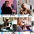 M MYBAT PRO 8" LED Selfie Light with Stand, Dimmable LED Light for Makeup/Live Stream, Tripod, Phone Holder & Wireless