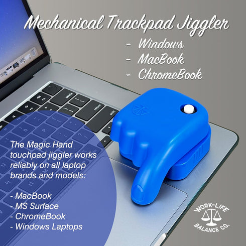 Laptop Touchpad Jiggler, Cordless Mouse Jiggler for Active Laptop Trackpads, Undetectable, 6 Months on AA Battery
