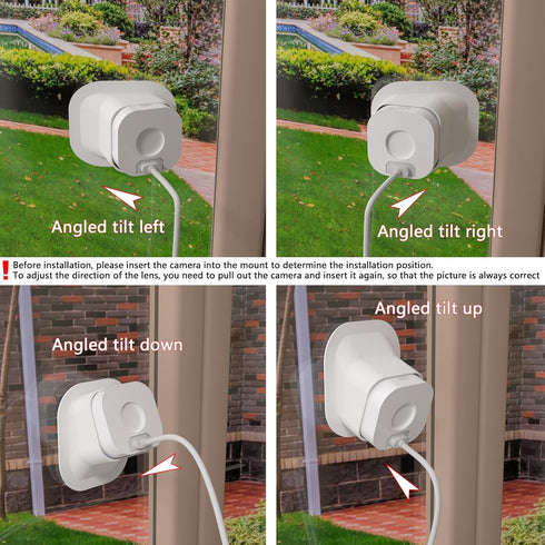 Pack of 2 Angled Window Mount Bracket for Blink Mini, 20 Degrees Tilt for Optimal Viewing Angle
