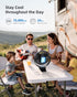 10000mAh 8-Inch 4 Koonie Clip on Fan Rechargeable, Battery Operated Desk Fan, USB Fan, Speeds, Strong Airflow, Sturdy