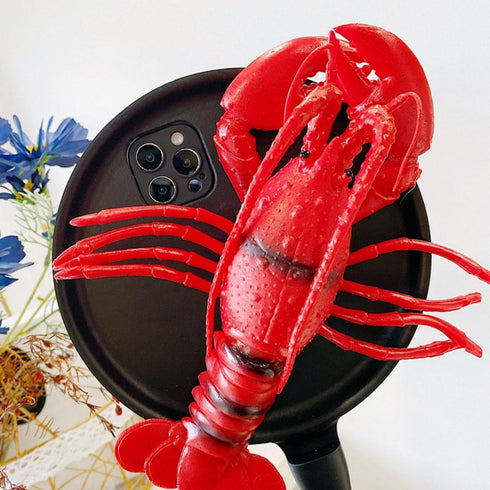TRADAY 11 Frying Pan Phone Case for iPhone Funny Lobster Skillet Phone Case Novelty Food Phone Case