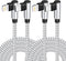 USB C to Lightning Cable MFi Certified, 2 Pack 3FT Fast Charging Cord, 90 Degree Nylon Braided for iPhone & More