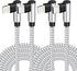 USB C to Lightning Cable MFi Certified, 2 Pack 3FT Fast Charging Cord, 90 Degree Nylon Braided for iPhone & More
