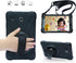 BRAECN Galaxy Tab E 8.0 Case, 360 Degree Rotation Stand/Hand Strap, Shock Proof Hybrid pc+Silicone Cover (Black)