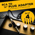 GLS Audio Store RCA to 1/4 TS Adapter - 4 Pack, RCA Female to 1/4 Inch Male Mono TS Plug