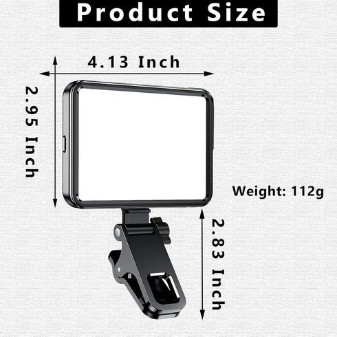 Datarm 4-14H Rechargeable Soft Selfie Light for Phone, Camera, Laptop, Battery Portable LED Light for Pictures, Phone