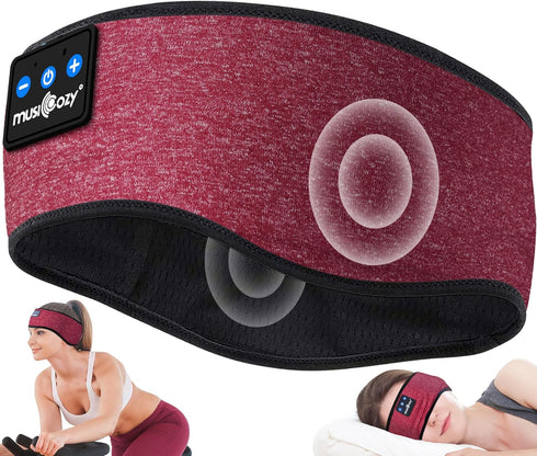 MUSICOZY Sleep Headphones Wireless Bluetooth 5.2 Headband, Music Sports Sleeping Headphones for Women, Girls, Workout,