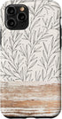 iPhone 11 Pro Boho Rustic Botanical Leaf Pattern Vintage Case in Beige