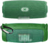 Silicone Case Cover for JBL Charge 5 Waterproof Portable Bluetooth Speaker, Travel Carrying Protective Gel Soft Skin, Waterproof Rubber Pouch with Shoulder Strap and Carabiner - Green