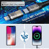 USB-C and Lightning Cable 2 in 1 Combo, MFi Certified, Short Coiled iPhone Car Charger Cord for Apple Carplay & Android