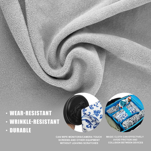 11.8 in Camera Wrap with Pouch,Lens Protective Wrap,Anti-scratch Anti-dust, Flexible Wrapper Camera Travel Accessories