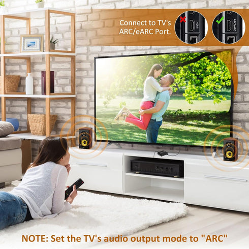 HDMI ARC to Optical Audio Adapter, ARC Audio Extractor, SPDIF Coaxial 3.5mm AUX Sound Extractor Splitter