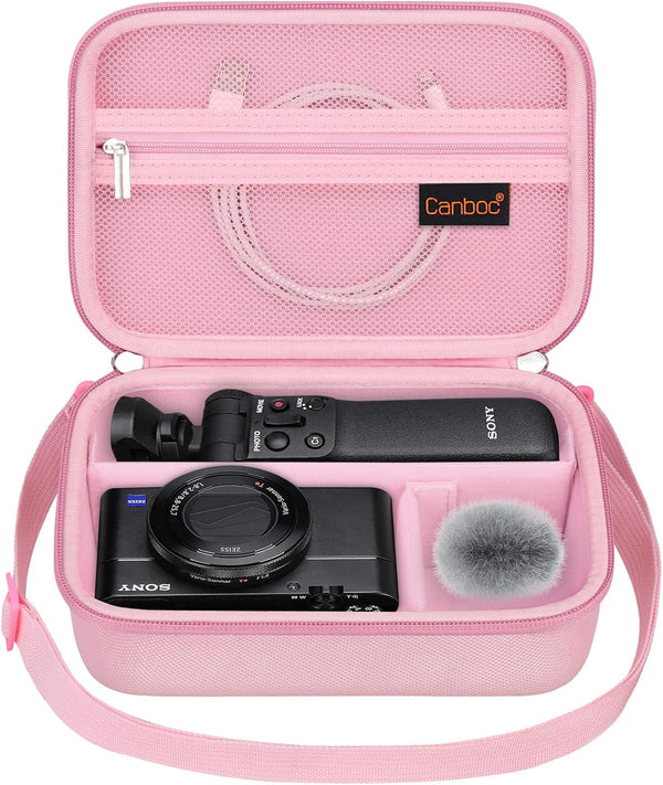 Canboc Carrying Camera Case for Sony ZV-1/ZV-1 II/ZV-1F Vlog Digital & Vlogger Accessory Kit, Travel Storage Bag with