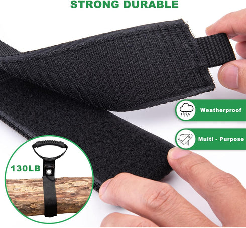 FOLIV 4PCS Heavy Duty Storage Straps, 3 in 1 Multifunction for Cables, Hoses, Ropes, Extension Cord Organizer - 28'' +