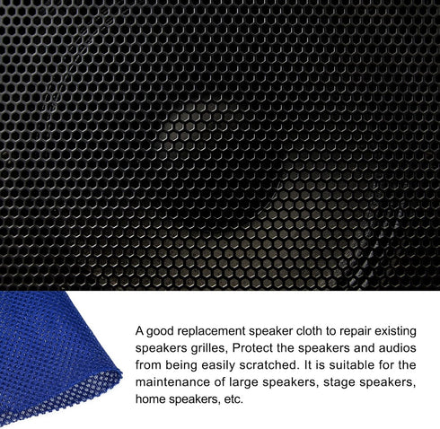 Speaker Grill Cloth Protective Dustproof Fabric for Home Speaker Repair - Dark Blue, 39.37 Inch x 63 Inch
