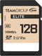TEAMGROUP Elite 128GB UHS-I U3 V30 UHD SDXC Memory Card, High Speed 4K Compatible with Canon Sony Nikon