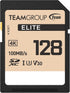 TEAMGROUP Elite 128GB UHS-I U3 V30 UHD SDXC Memory Card, High Speed 4K Compatible with Canon Sony Nikon