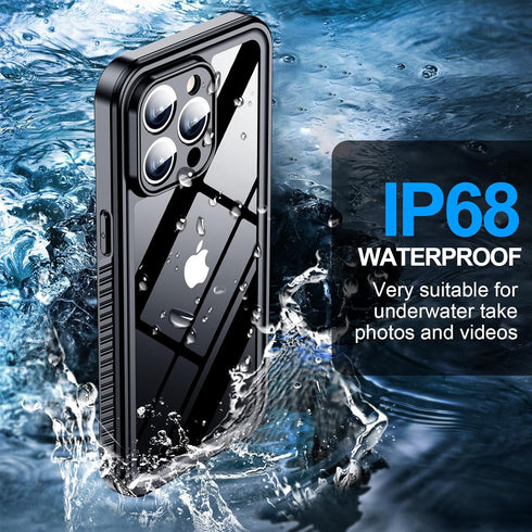 MOZOTER Waterproof Case for iPhone 15 Pro Max, IPX8 Underwater, Full Body Shockproof, Built-in Screen Protector, 6.7