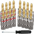 Bullet Pin Banana Plugs for Speaker Wire (12 Pairs, 24 Pcs), 4mm Dual Screw Type, 24K Gold Plated Connectors,