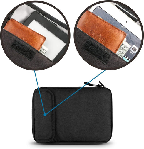 Travel Cable Organizer Bag Double Layer Waterproof Portable for USB Cable, Phone Charger, Headset Wire, SD Card