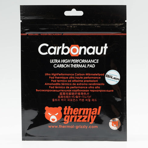 Thermal Grizzly Carbonaut (51x68x0.2mm) for AMD Threadripper CPUs, Reusable Carbon Thermal Pad for Maximum Conductivity