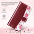 ULAK Wallet Case - Burgundy - Compatible with iPhone 7 Plus/8 Plus, Premium PU Leather Flip Cover with Card Holder