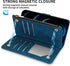 ZZXX iPhone 12 Case Wallet with Card Slot - Premium Soft PU Leather Zipper Flip Folio, Blue 6.1 inch