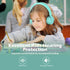 AILIHEN I35 Kids Headphones On-Ear for School, 93dB, 3.5mm Wired Mic for Chromebook, Laptop, Green/Purple