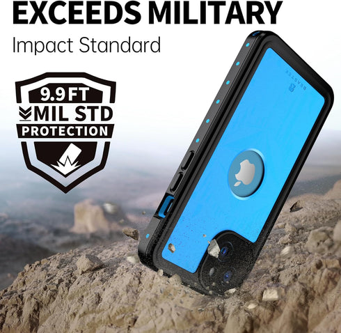 BEASTEK Waterproof Case for iPhone 13, NRE Series Shockproof Dustproof Underwater IP68 with Built-in Screen Protector,