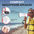 Pyle Megaphone Speaker PA Bullhorn with Built-in Siren - Adjustable Volume Control & 1200 Yard Range for Coaches & Fans