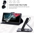 Arae Case for Samsung Galaxy S22 Ultra 5G, PU Leather Wallet Cover with Stand Feature and 4-Slots for Cards