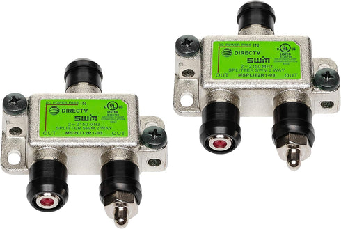 Directv SWM Approved 2-Way Wide Band Splitter, 2-Pack