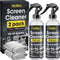 Screen Cleaner Spray 14oz - 2 Pack (7oz each) with Microfiber Cloths for TV, Monitor, Laptop