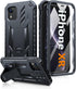 FNTCASE iPhone XR Case: Rugged Black Military Grade Shockproof Cover with Kickstand - Matte Textured Heavy Duty