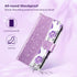 ULAK iPhone 13 Wallet Case for Women, Premium PU Leather Flip Cover with Card Holder, Kickstand - Purple Glitter