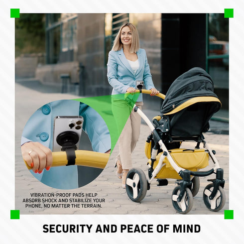Magnetic Gym-Bike Phone Holder, CHARGEWORX Treadmill and Stroller Phone Mount for MagSafe iPhone and Android