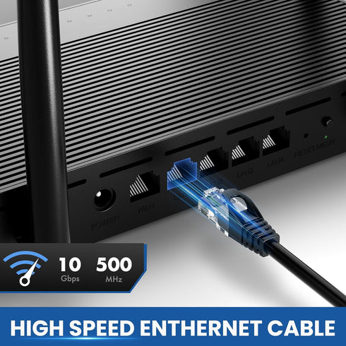6 100 10Gbps Cat6 RJ45 PS4/5, Ultra Clarity Cables Cat Ethernet Cable ft, Outdoor&Indoor Ethernet Cable, High Speed