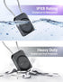 PROfezzion Secure AirTag Holder with Metal Wire Cable, IPX8 Waterproof Hard Shell Case for Luggage, Travel, Pets