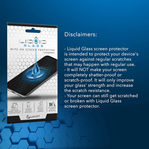 LIQUID GLASS Screen Protector - Wipe On Scratch and Shatter Resistant Nano Protection for All Devices