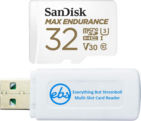 SanDisk Max Endurance 32GB MicroSDHC Memory Card for Wyze Cam v2, Wyze Cam Pan Home Security Cameras, Class 10 Bundle