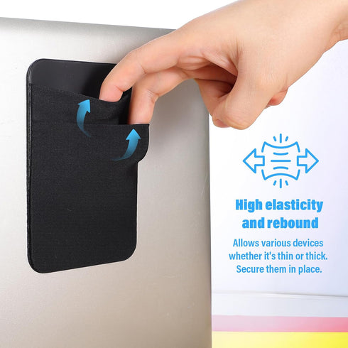 Gsbnjuy 2-Pocket Portable Hard Drive Sleeve Stick on Pouch with Reusable Adhesive SSD Hard Drives Carrying Case