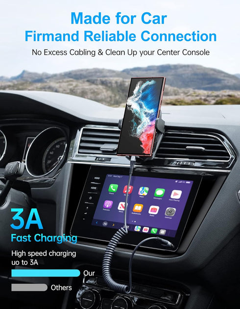 Fast Charging USB C Cable 2Pack, 3ft Coiled USB A to Type C for Samsung Galaxy S20 S10 S9 S8 Plus Note 10 9 8 & More.