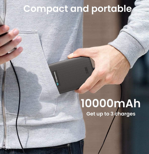 TECHSMARTER 10000mAh Magnetic Wireless Power Bank, 18W USB-C PD Portable Phone Charger, Compatible with iPhone 12, 13,