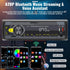 UNITOPSCI Single Din Car Stereo, Bluetooth 5.0 Multimedia Audio Receiver with Hands-Free Call Voice Control