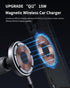 mcdodo 15W Wireless Car Charger with 18 Strong Magnets, for Car Air Outlet, Universal Phone Mount for iPhone 15/14/13/12