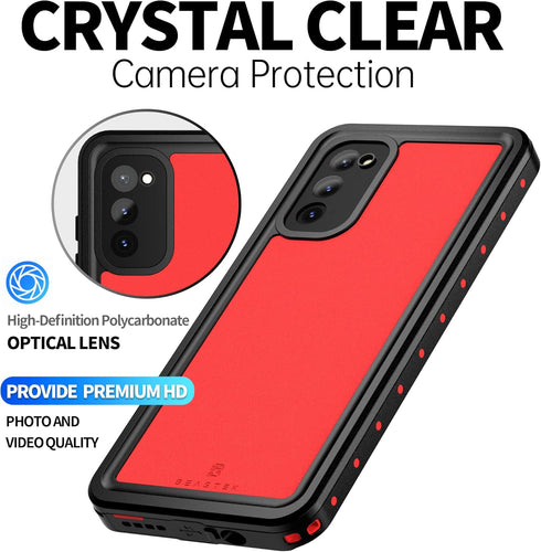 BEASTEK for Samsung Galaxy S20 Waterproof Case, NRE Series, Shockproof Underwater IP68 Case with Built-in Screen