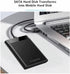 SSD HDD Hard Drive Enclosure, 2.5" SATA III USB 3.1 Caddy Case for Fast Data Transfer, Tool-Free, Black