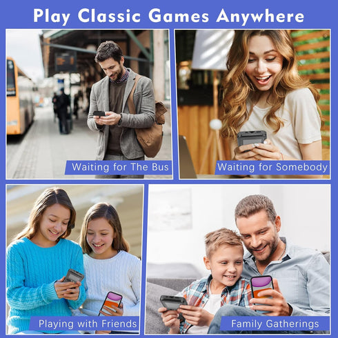 Game Phone Case with 168 Built-in Small Video Games, Black, Compatible with iPhone X, XS